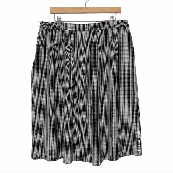 NY Collection Pleated Check Skirt - Picture 5 of 9